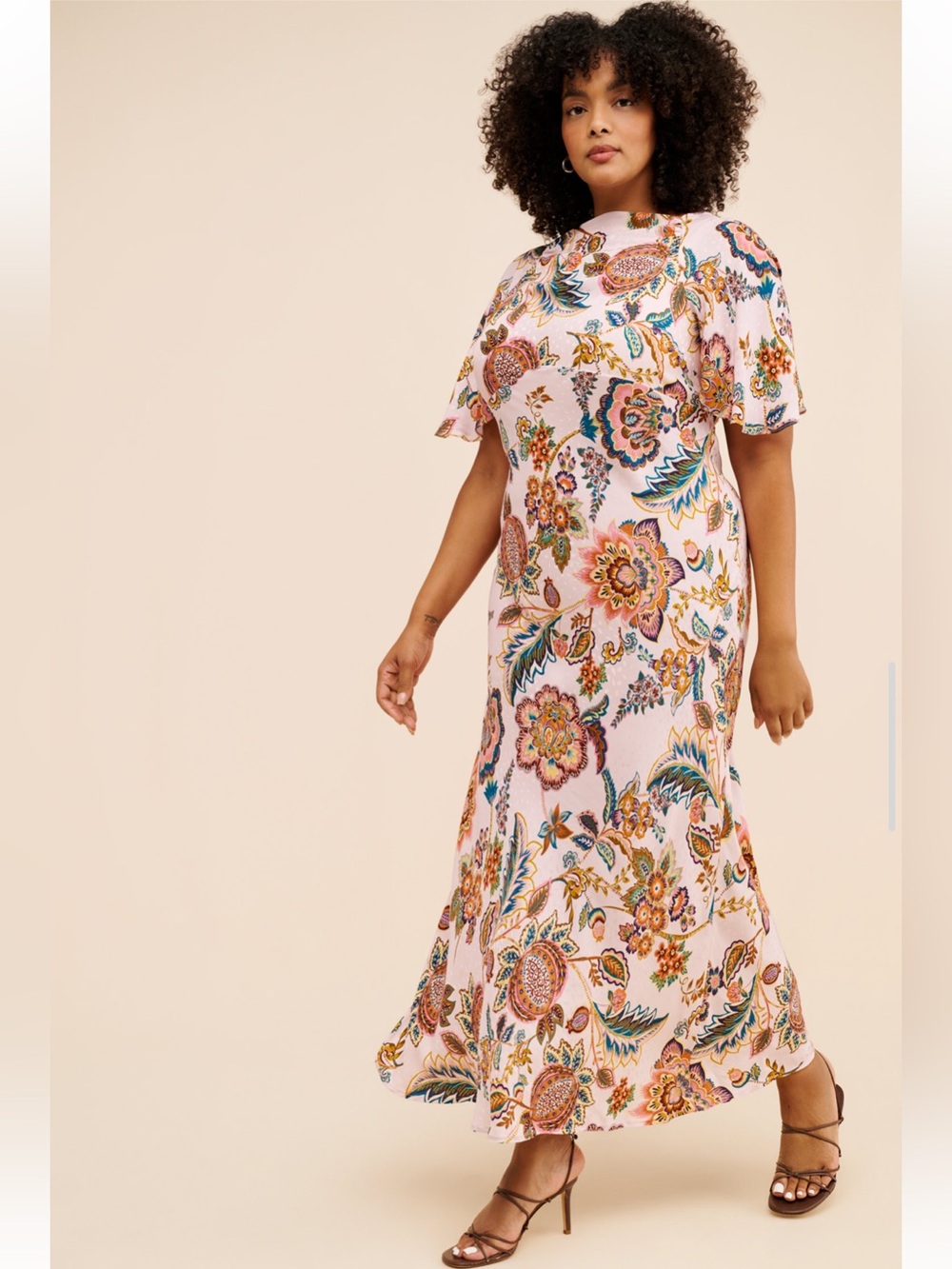 ANTHROPOLOGIE Kachel Flutter-Sleeve Slip Dress Size 26